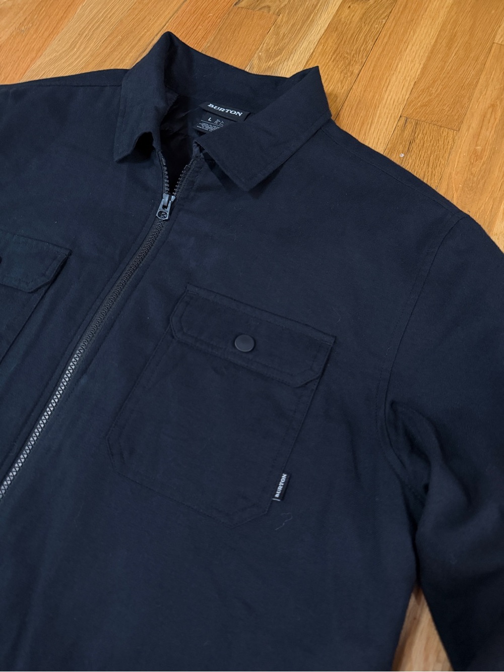 Burton Black Zip-Front Insulated Jacket (L) - Picture 2 of 11